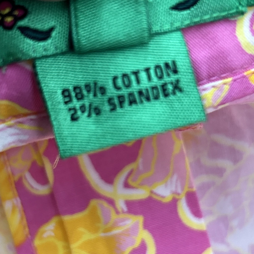 Tibi Pink‎ Yellow Floral Print Chino Shorts Feminine Cottage Summer Chic Sz 2 - Picture 6 of 6